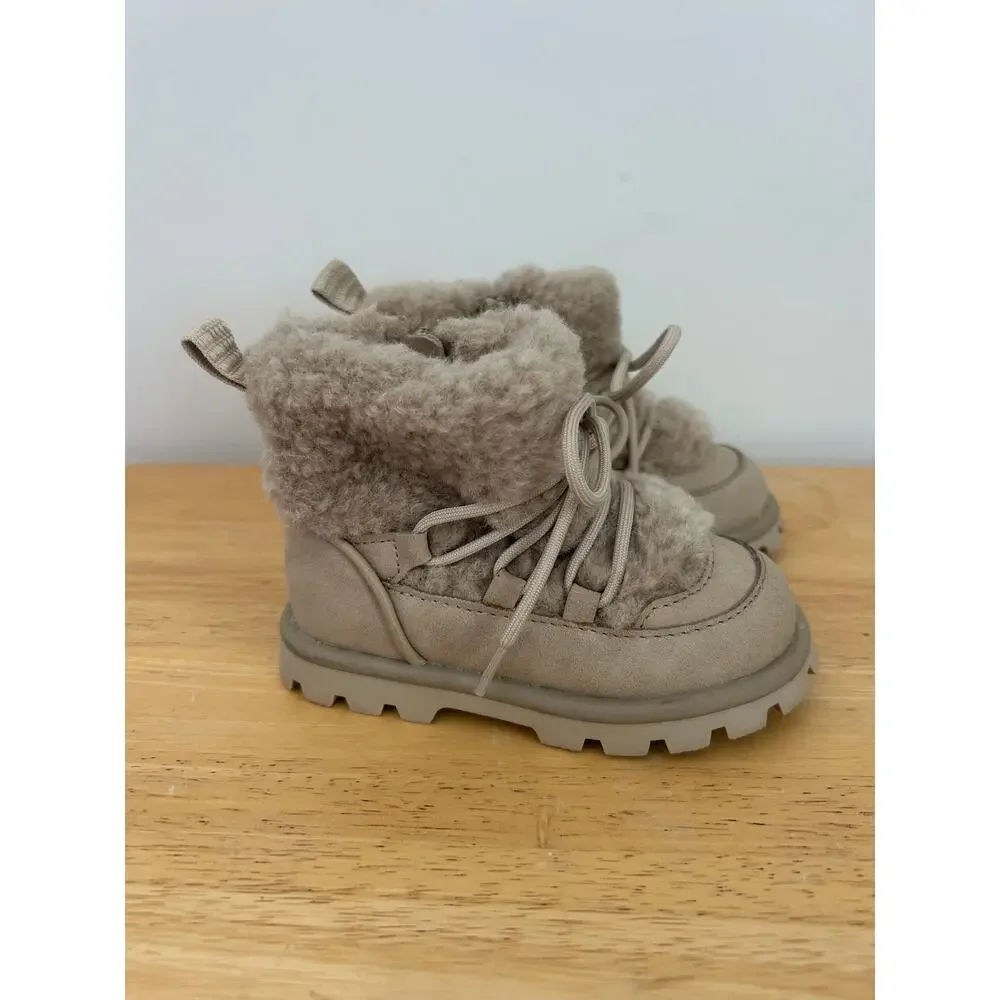 Zara Baby Faux Fur Boots - Size 21 US 5.5 Tan